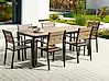 Gartenmöbel Set 6-Sitzer VERNIO Braun / Schwarz