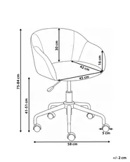 Desk Chair KENMORE Velvet Off-White_1143084
