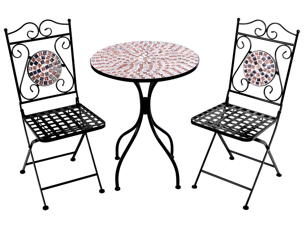 Bistro Set klappbar CARPINO Metall Schwarz_922515