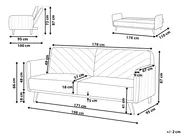 Schlafsofa 3-Sitzer SENJA Kunstleinen Grün_944770