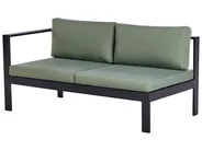 Garden Corner Sofa with Table 5 Seater MESSINA Metal Green Left Hand_929484