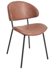 Esszimmerstuhl 2er Set KIANA Kunstleder Braun_938990