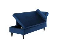 Rechtsseitige Chaiselongue LUIRO mit Stauraum Samtstoff Marineblau_769585