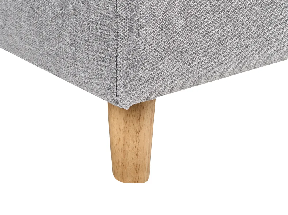 Eckschlafsofa 4-Sitzer FLAKK mit Stauraum Stoff Hellgrau linksseitig_745728