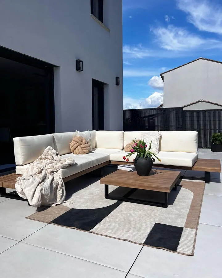 Kuscheldecke MORBI Baumwolle 130 x 180 cm Beige_953723