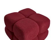 Pouffe CALIENTE Boucle Dark Red_1069728