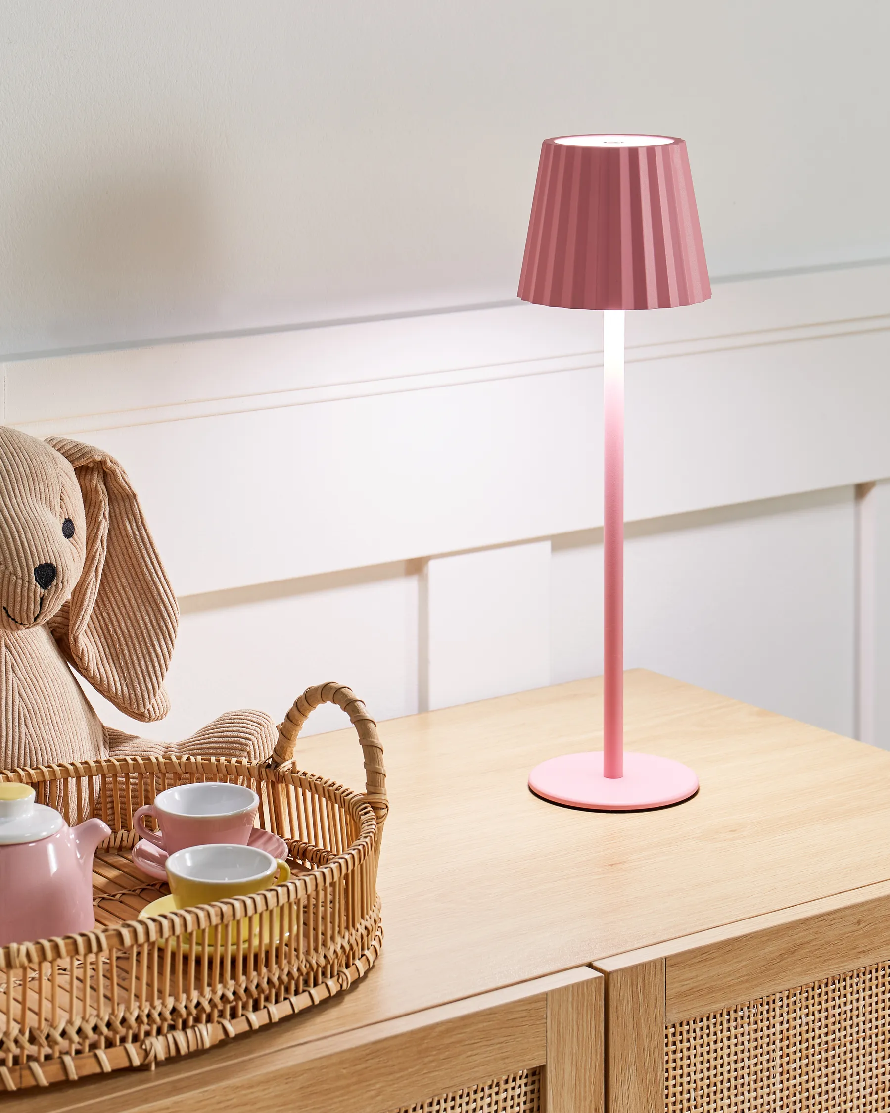 Tischlampe POMBEIRO Metall Pastellrosa_935293