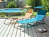 Sonnenliege FOLIGNO mit Relaxfunktion Metall Türkis