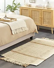 Teppich YELMEZ Beige 80 x 150 cm Jute_1182359
