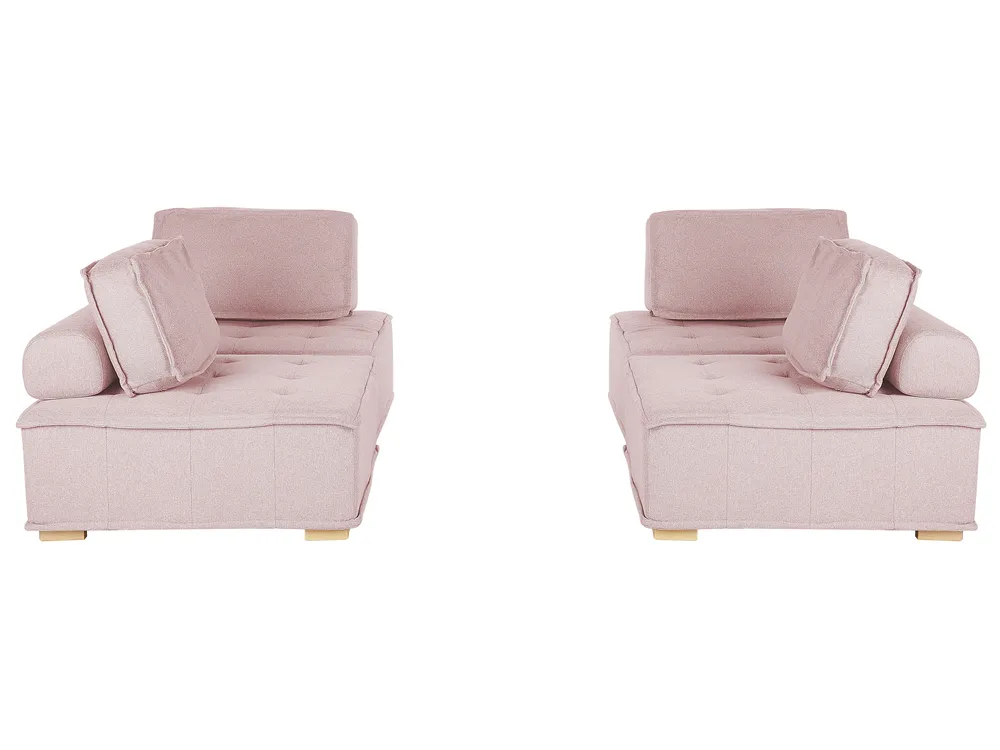Modulsofa Set 4-Sitzer TIBRO Stoff Rosa_825936