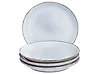 Dessertteller 4er Set JUNIPER Steinzeug Hellblau 21 cm