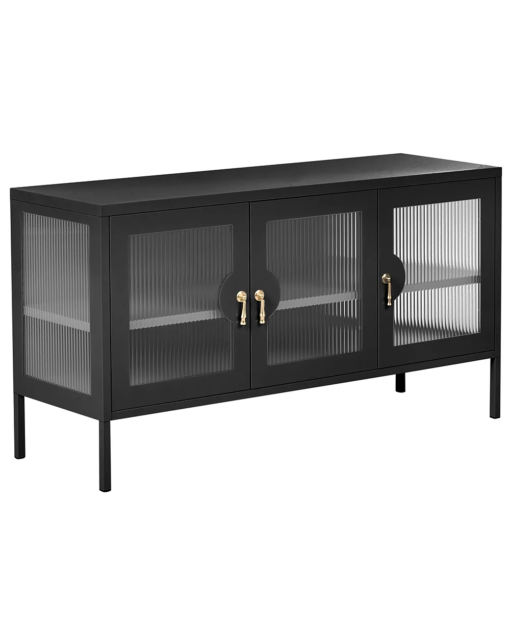 Dressoir met 3 deuren GLEORA Metaal Zwart