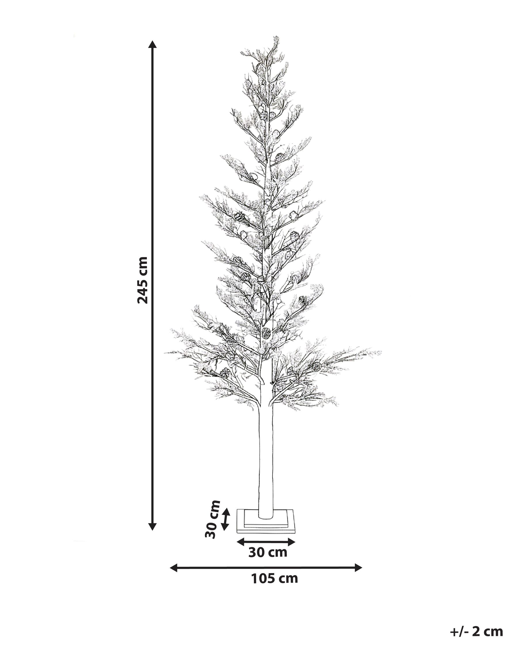 Gartendekoration LED GRENIVIK 245 cm Weihnachtsbaum Weiß_1025821