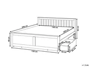 Bett mit 4 Schubladen OLENDON Kiefernholz Braun 140 x 200 cm_1068491