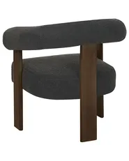 Sessel ILBRO Bouclé Schwarz / Dunkelbraun_984768