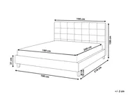 Wasserbett Stoff LA ROCHELLE 180 x 200 cm Dunkelgrau_844909