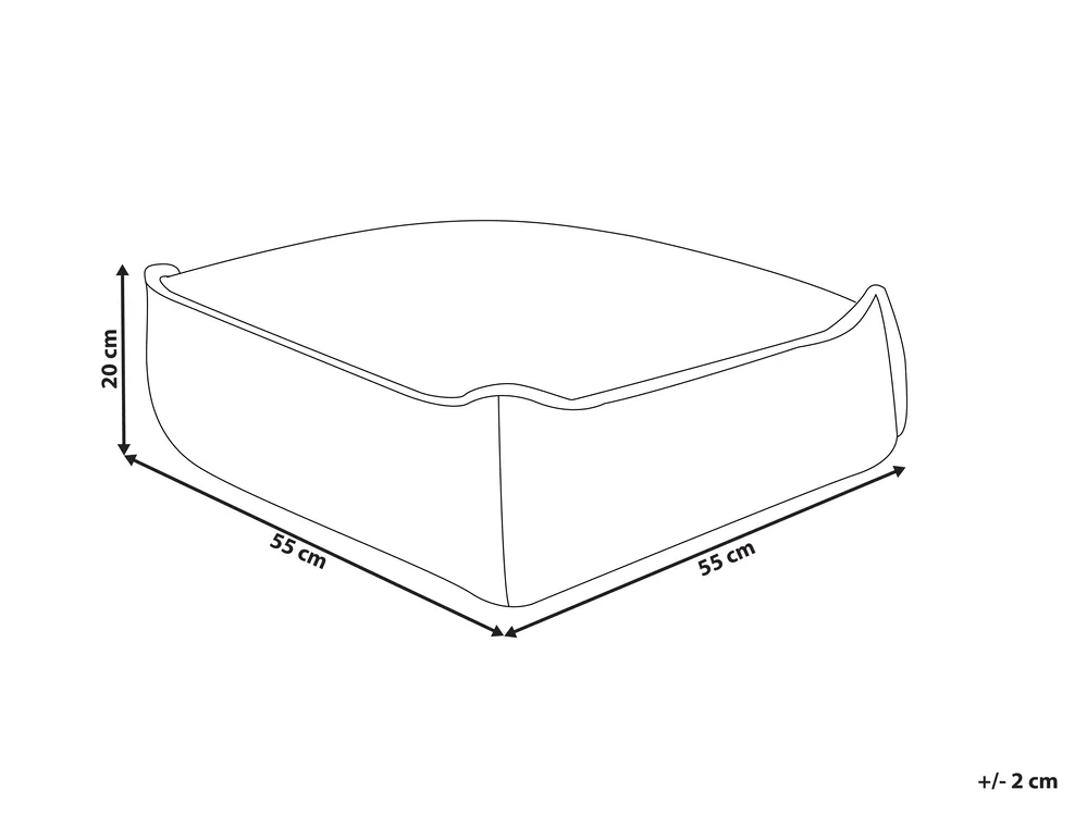 Pouf ALLOZAI Samtstoff Hellbeige_950283