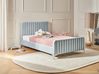 Bett mit Lattenrost Samtstoff LUNAN 120 x 200 cm Hellblau