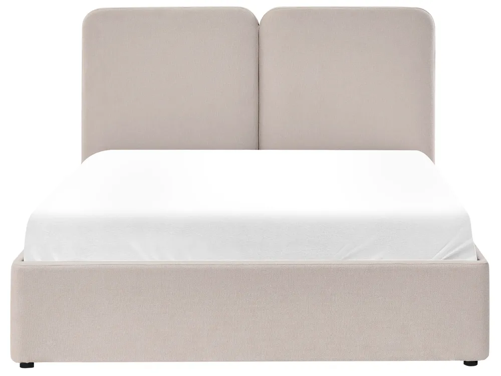 Ottoman Bed ARBOIS Fabric Beige 160 x 200 cm (EU King Size)_1023163