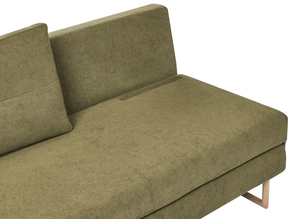 Schlafsofa 3-Sitzer JERSLEV Stoff Grün_1012862
