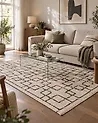 Teppich TURHAL Beige 160 x 230 cm Baumwolle
