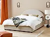 Bett mit Stauraum VAUCLUSE Stoff Hellbeige 160 x 200 cm