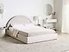 Bett mit Stauraum MOUZON Stoff Hellbeige 160 x 200 cm