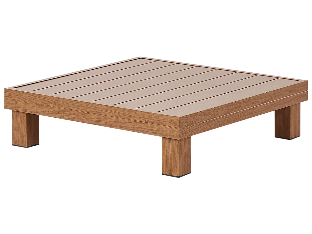 Garten Ecksofa mit Tisch 5-Sitzer SANZA modular Metall Weiß linksseitig_932442
