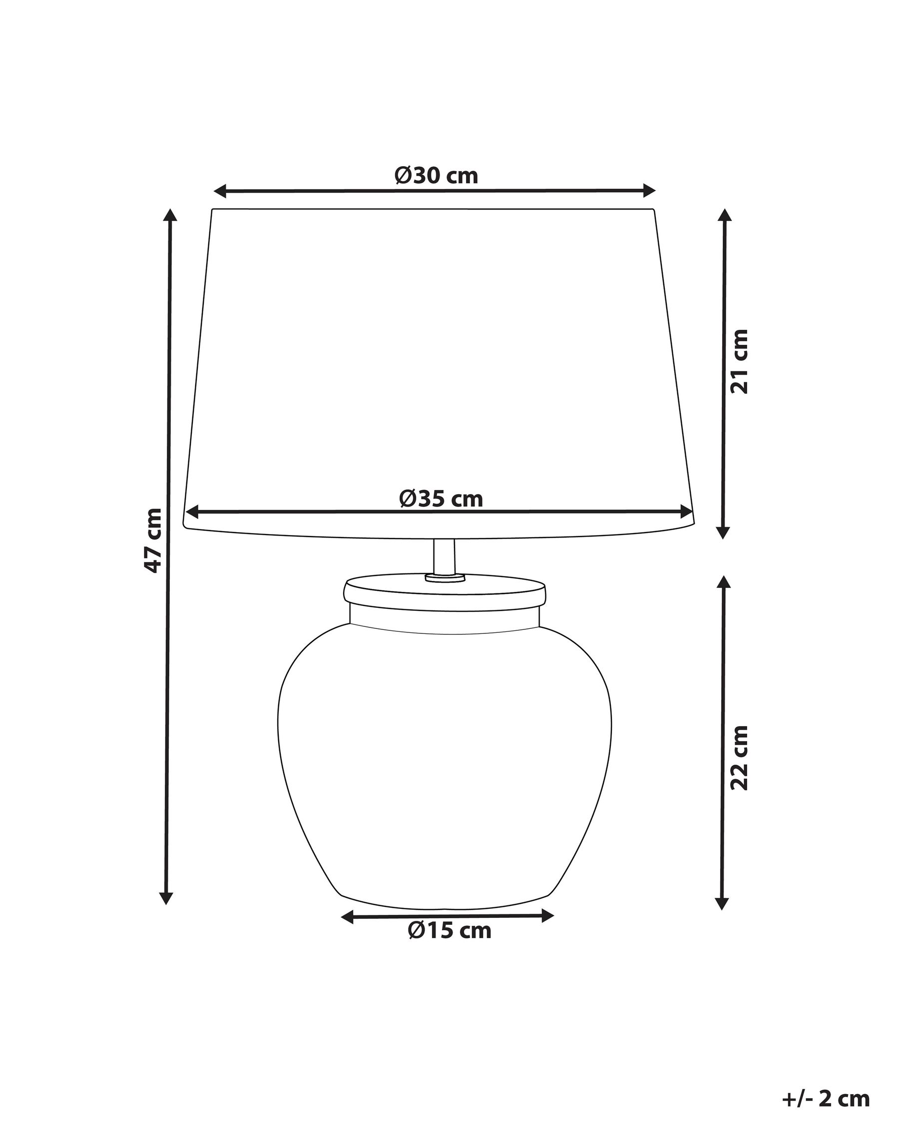 Tischlampe MAREB Keramik Beige_822606