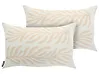 Gartenkissen 2er Set ALISMA Pflanzenmuster 30 x 50 cm Hellbeige