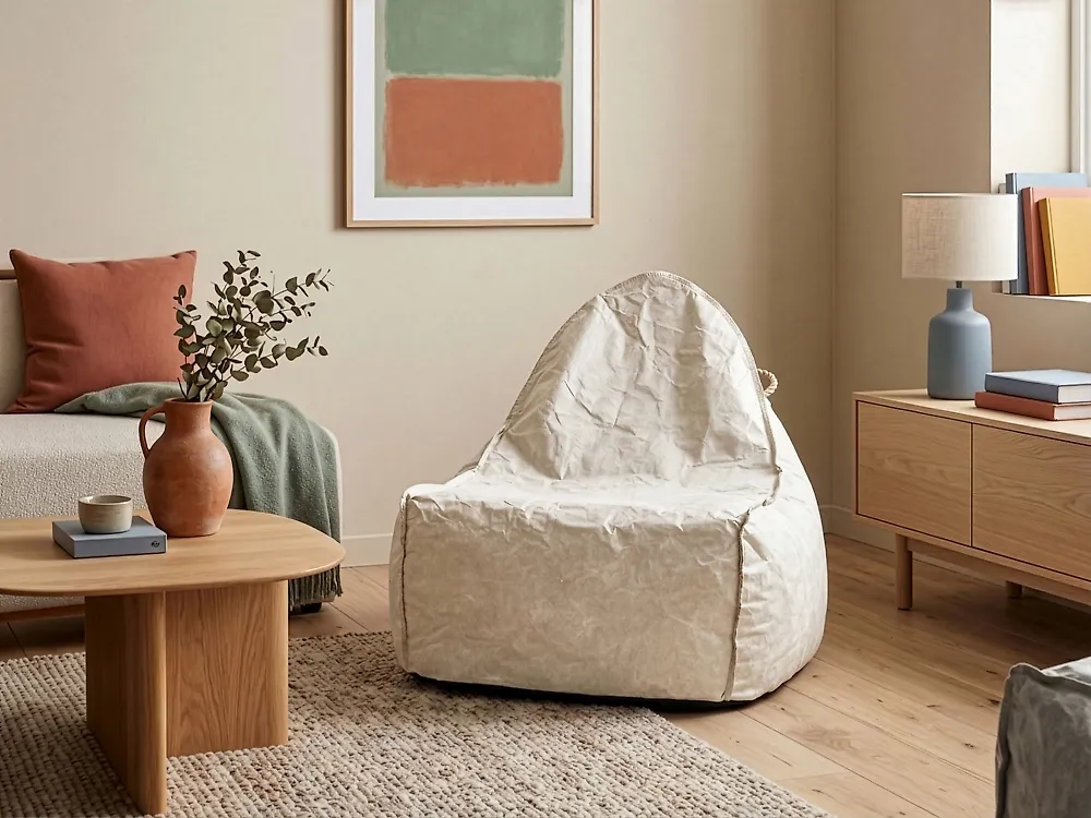 Bean Bag Cover DROP 63 cm 75 cm Light Grey