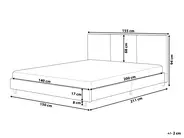 Bett mit Lattenrost Stoff ALBI 140 x 200 cm Beige_964564