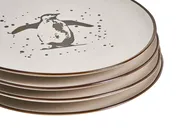 Set of 16 Dinnerware CINNAMON Stoneware Off-White_1026376