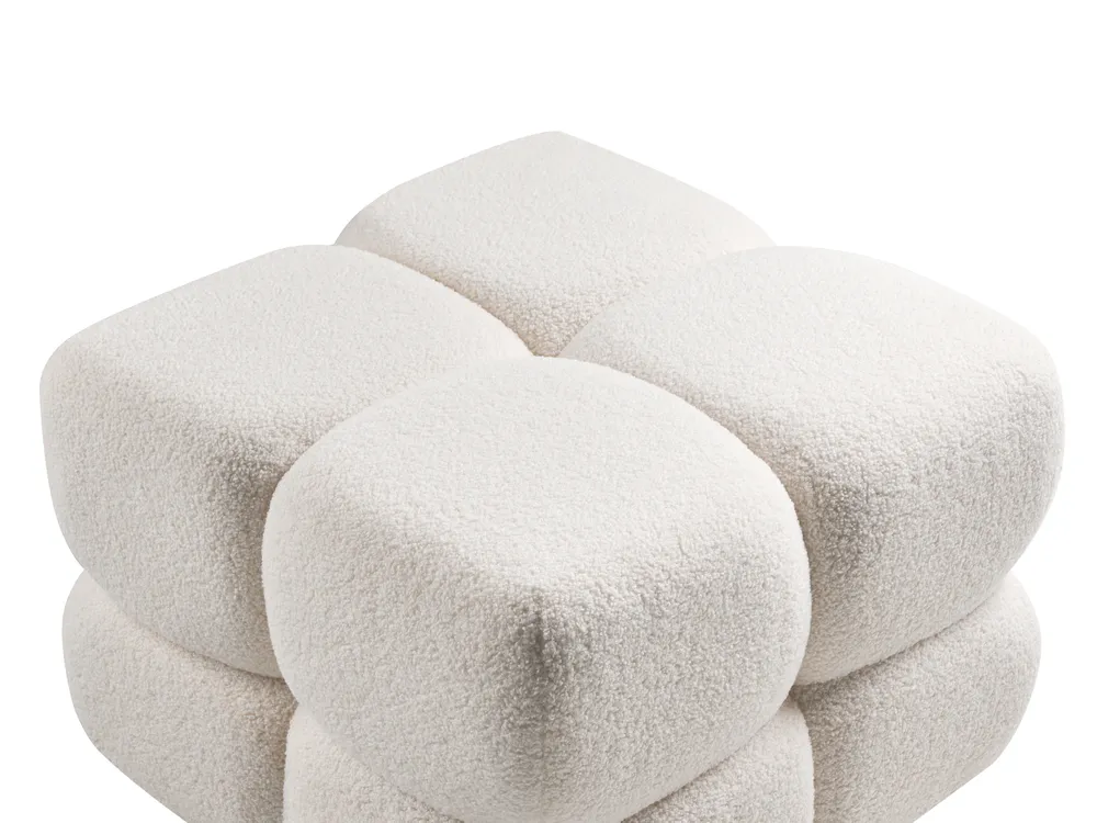 Pouf CALIENTE Bouclé Cremeweiß_1020253