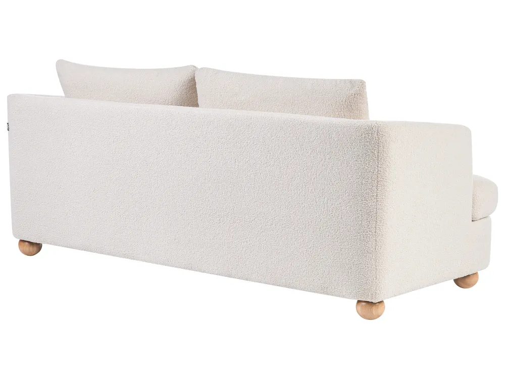 Sofa 3-Sitzer RATTVIK Bouclé Cremeweiß_1066687