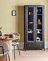 Vitrine mit Glastüren NORNALUP 80 cm Schwarz