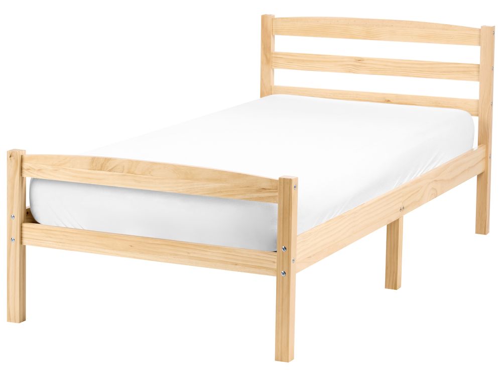 Bed Dennenhout ECHALLON 80 x 200 cm Lichtbruin