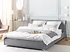 Bett mit Lattenrost Stoff PARIS 160 x 200 cm Grau
