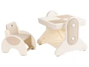 Kids Table and Chair Set MILA Beige_1124422