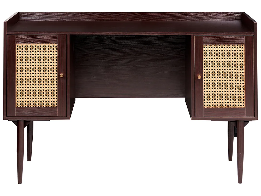 Delovna miza RATANA 130 cm x 50 cm Temno rjava barva_1191712
