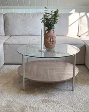Blumenvase VERIA 26 cm Keramik Beige_982555