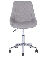 Desk Chair MARIBEL Faux Leather Light Grey_716499