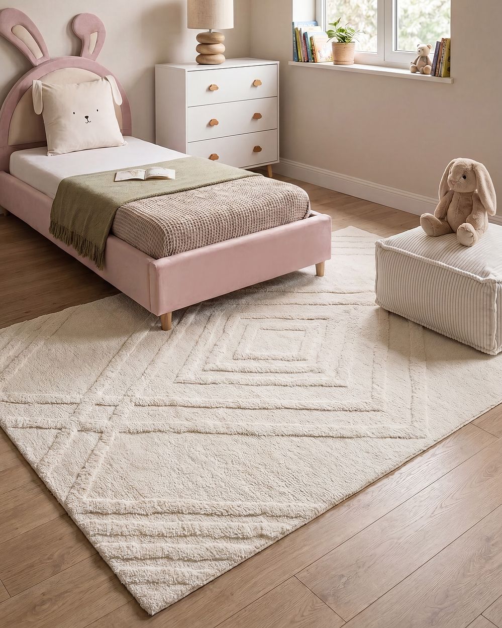 Tapis enfant ZIRO  Beige clair 160 x 230 cm Coton