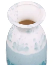 Flower Vase CHALCIS 25 cm Stoneware Blue_810581