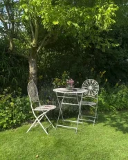 Set of 2 Garden Chairs SCAFA Metal White_978524