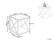 Beistelltisch AUDET Sicherheitsglas Silber_857916