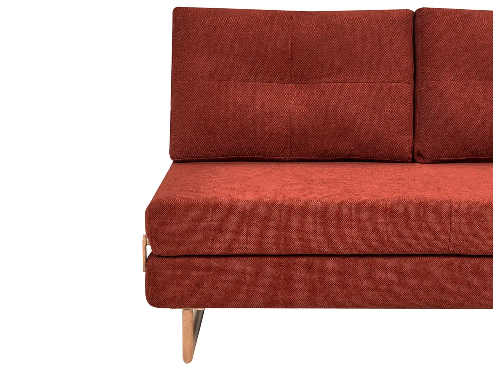 Living Room Set 6 Seater JERSLEV Fabric Red_1013547