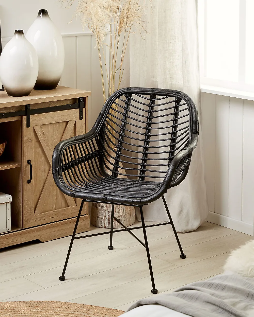 Esszimmerstuhl CANORA Rattan Schwarz_1177902