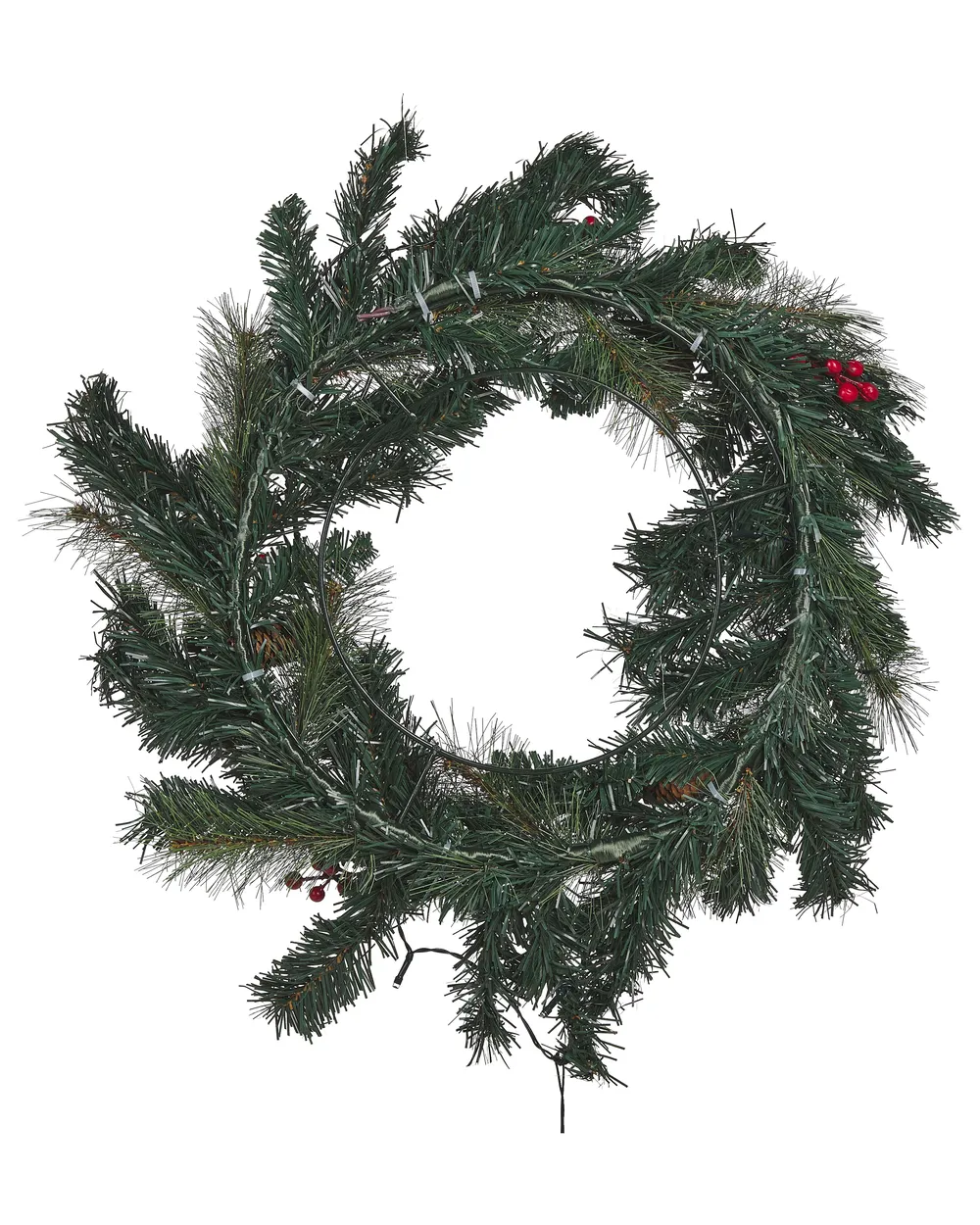 Weihnachtskranz LED TENALA 60 cm Grün_813292