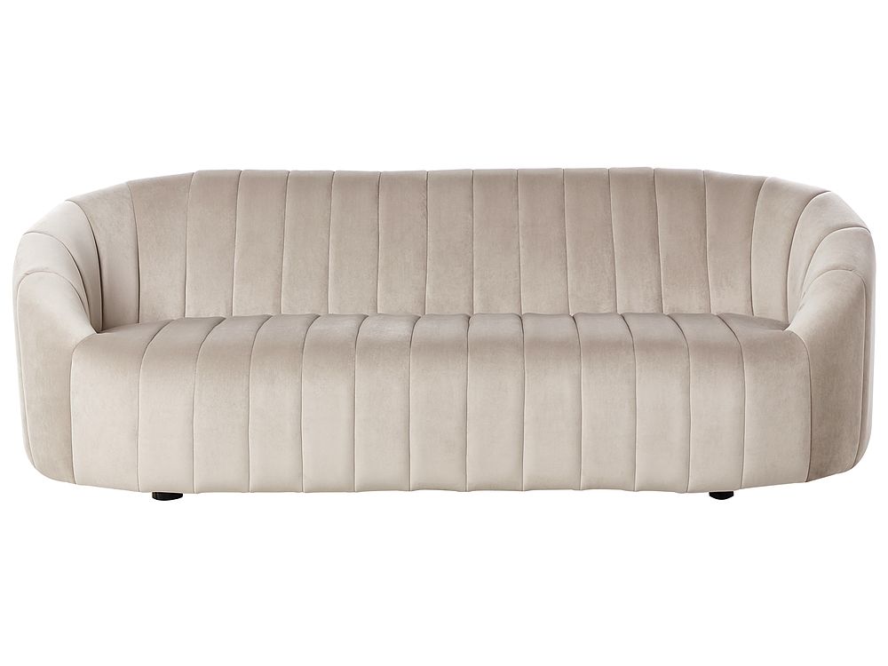 Sofa 3-Sitzer MALUNG Samtstoff Beige